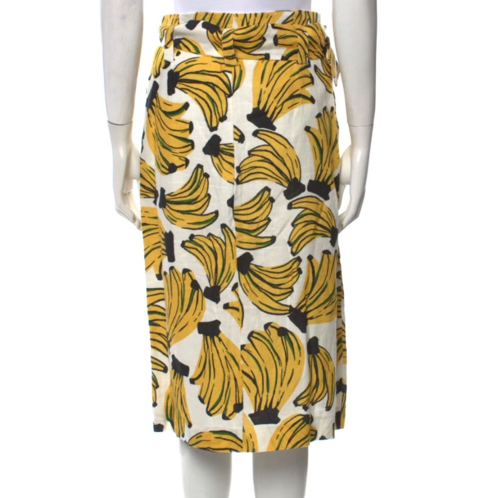 Farm Rio linen banana print skirt